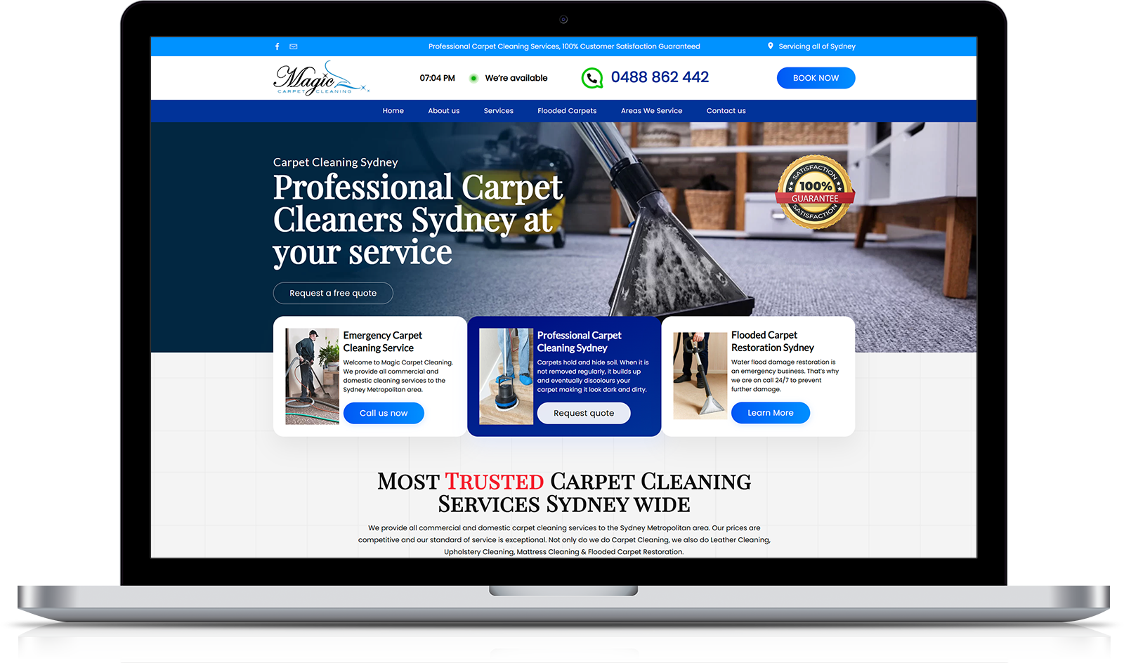Magic carpet cleaning website